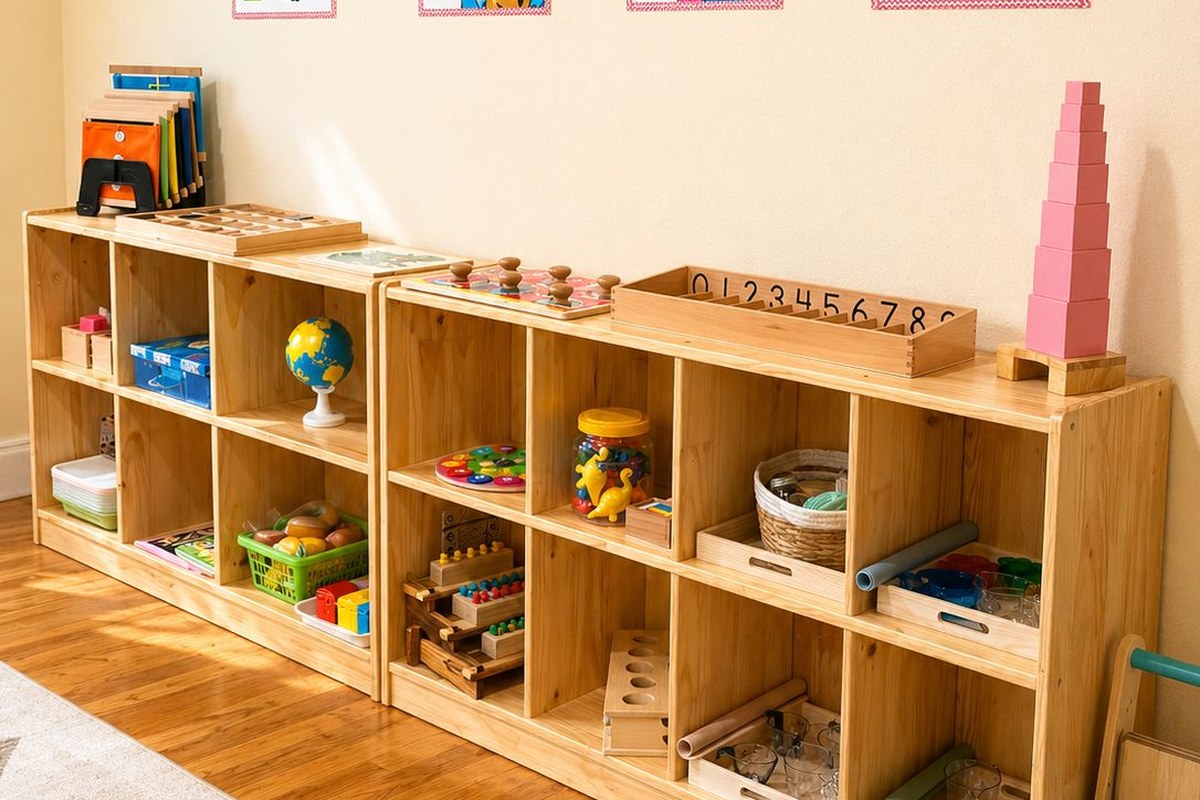 Montessori learning shelves